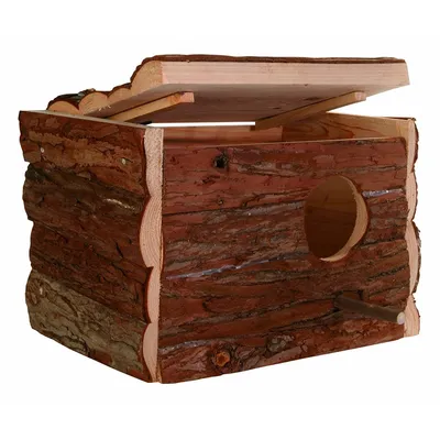 animallparadise - Nichoir en bois pour perruches 21 × 13 × 12 cm - ø 3,8 cm