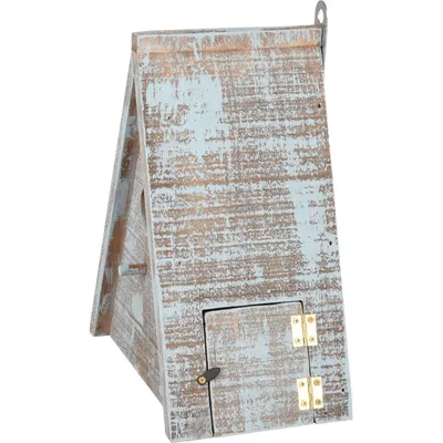 Nichoir triangulaire pour oiseaux GIES en bois 16.5 x 11 x 21 cm  /brun