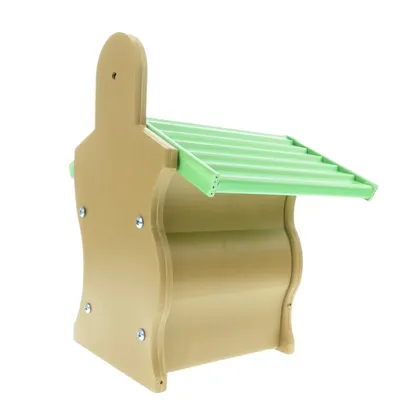Nichoir en bois composite, brun vert, pour oiseaux