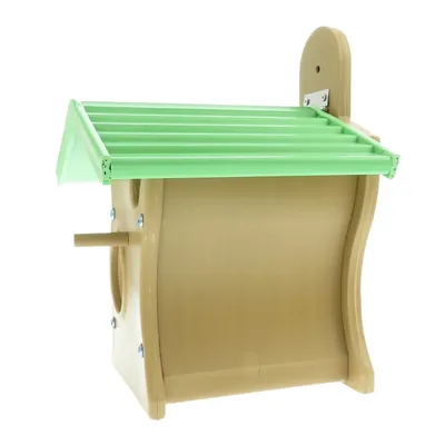 animallparadise - Nichoir en bois composite, brun vert, pour oiseaux