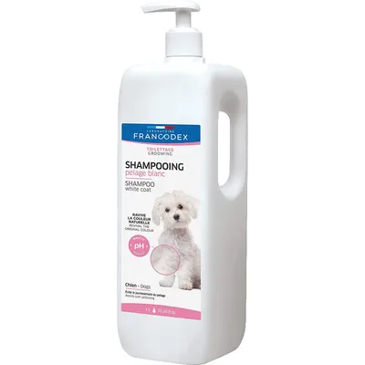 Francodex - Shampooing 1 litre spécial Pelage Blanc pour chien