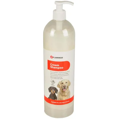 Flamingo - Shampoing crème 1L a l'huile d'olive pour chien