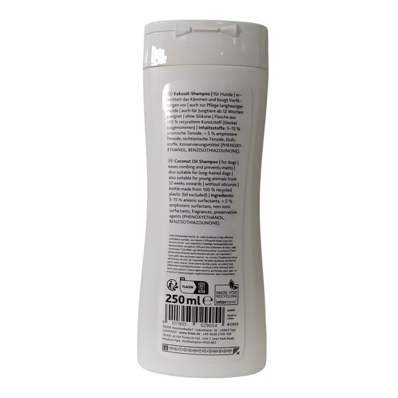 Trixie - Shampoing à l'huile de coco 250 ml pour chien