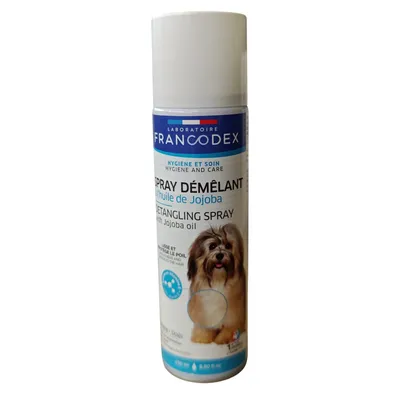 Francodex - Spray Démêlant 250 ml à l'Huile de Jojoba Pour Chiens