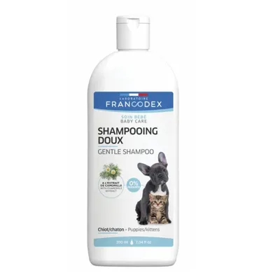 Francodex - Shampooing Doux 200 ml Pour Chiots et Chatons Francodex - Shampooing Doux 200 ml Pour Chiots et Chatons
