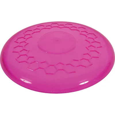 Disque volant pop ø 23 cm jeux pour chiens couleur framboise.