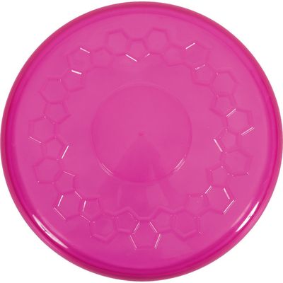Disque volant pop ø 23 cm jeux pour chiens couleur framboise.