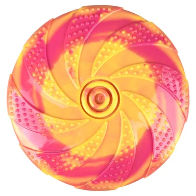 Disque Volant ZAZA, TPR,  ø18 cm, jaune et rose, Jouet pour chien.