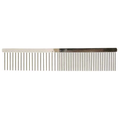 Peigne métal pour aérer et démêler, 16 cm, pour chat et chien