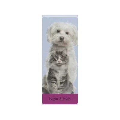 Peigne métal pour aérer et démêler, 16 cm, pour chat et chien
