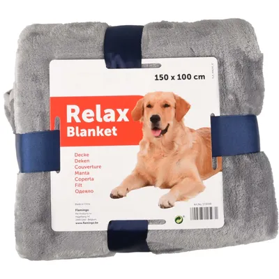 Couverture 150 x 100 cm pour chien couleur grise Couverture 150 x 100 cm pour chien couleur grise
