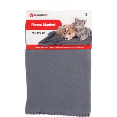 Flamingo - Couverture polaire grise S 70 x 100 cm pour chien Flamingo - Couverture polaire grise S 70 x 100 cm pour chien