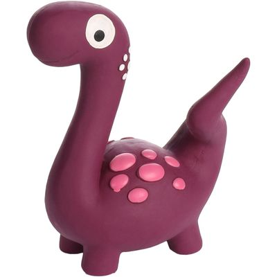 jeux Dinosaure violet en latex  hauteur 15 cm pour chien