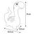Flamingo - Jouet Dinosaure violet en latex  hauteur 15 cm pour chien