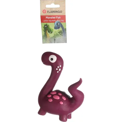 jeux Dinosaure violet en latex  hauteur 15 cm pour chien