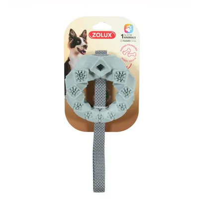Jouet Cercle TPR cache friandises Kaki ø 12x 36 cm pour chien