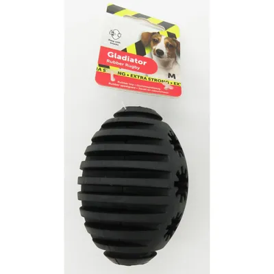 Flamingo - Jouet balle avec emplacement a friandise pour chien, Noir 10 cm