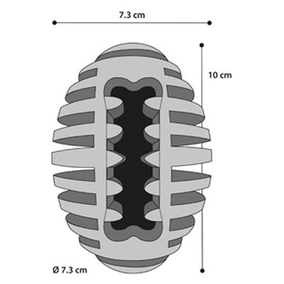 jeux balle avec emplacement a friandise pour chien, Noir 10 cm en caoutchou