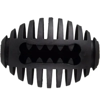 jeux balle avec emplacement a friandise pour chien, Noir 10 cm en caoutchou