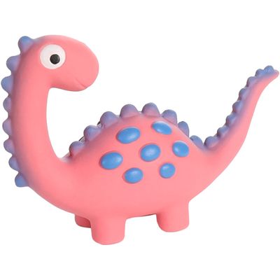 jeux Dinosaure rose en latex hauteur 10 cm pour chien