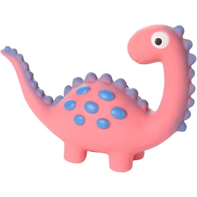 jeux Dinosaure rose en latex hauteur 10 cm pour chien