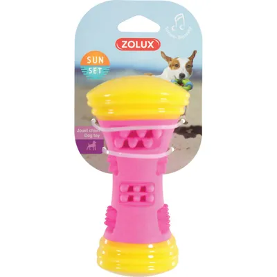 Jouet haltère Sunset 15 cm rose pour chien