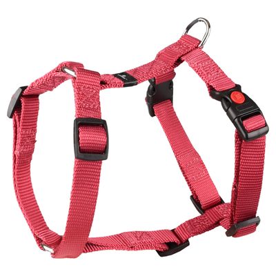 Harnais H Ziggi S/M  tour de cou 35 -50 cm 15 MM  cerise pour chien