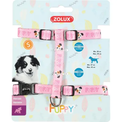 zolux - Harnais S 13 mm 27 à 42 cm PUPPY MASCOTTE rose pour chiots