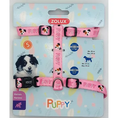 zolux - Harnais S 13 mm 27 à 42 cm PUPPY MASCOTTE rose pour chiots
