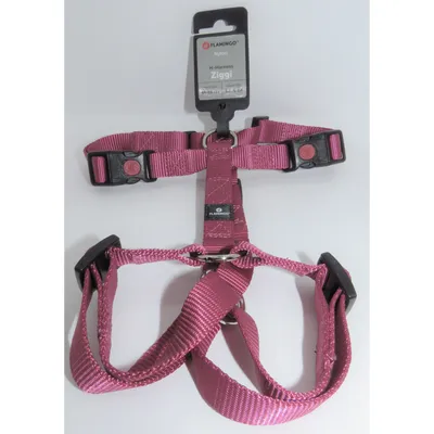 Flamingo - Harnais H Ziggi  L/XL tour de cou 45 -65 cm 20 MM.  cerise