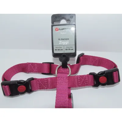 Flamingo - Harnais H Ziggi  L/XL tour de cou 45 -65 cm 20 MM.  cerise