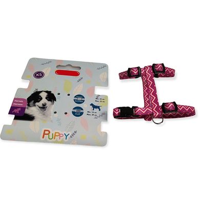 Harnais rose PUPPY PIXIE XS 8 mm 18 à 29 cm pour chiots