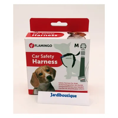 Flamingo - Harnais Voiture Taille M Réglable pour Chien