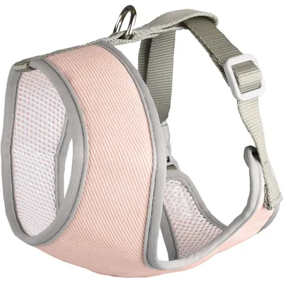 Harnais Small dog rose M cou 35 cm réglable de 37 à 50 cm pour chiens