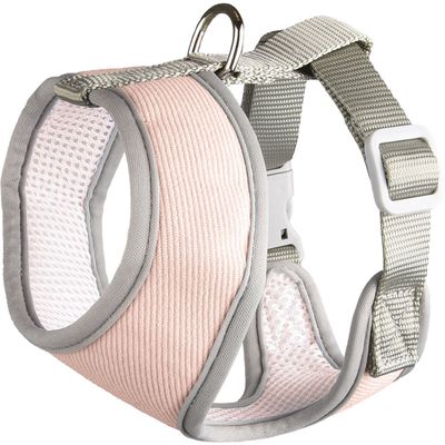 Harnais Small dog S cou 24 cm corps réglable de 32 à 44 cm rose pour chien