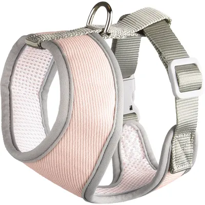 Harnais Small dog S cou 24 cm corps réglable de 32 à 44 cm rose pour chien