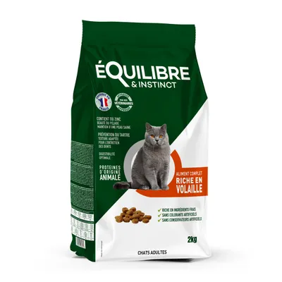 Equilibre & Instinct - Croquettes à la Volaille pour Chat Equilibre & Instinct - Croquettes à la Volaille pour Chat