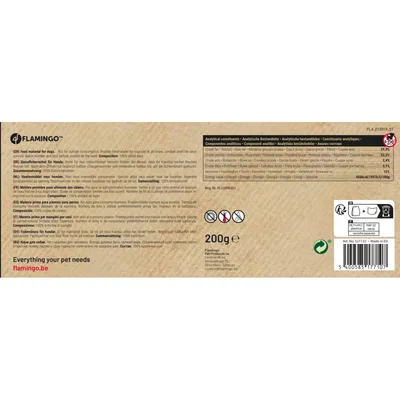 Oreille de lapin avec poils nature snack 200 g pour chien