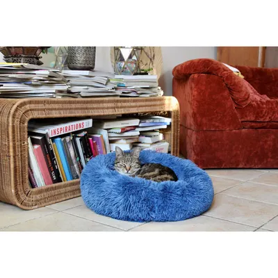 Coussin Noé ø 50 cm a poils longs pour petits chiens ou chats. Coussin Noé ø 50 cm a poils longs pour petits chiens ou chats.