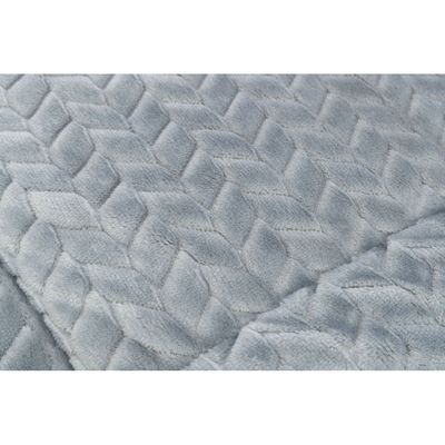 Matelas pour chiot en peluche douce, gris clair, épaisseur 3,5 cm - 47 × 40