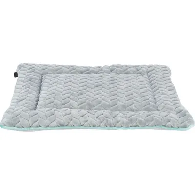 Matelas pour chiot en peluche douce, gris clair, épaisseur 3,5 cm - 47 × 40