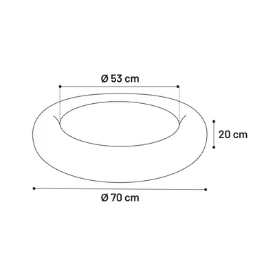 Coussin KREMS rond,  ø 70 cm anti stress  apaisant pour chien