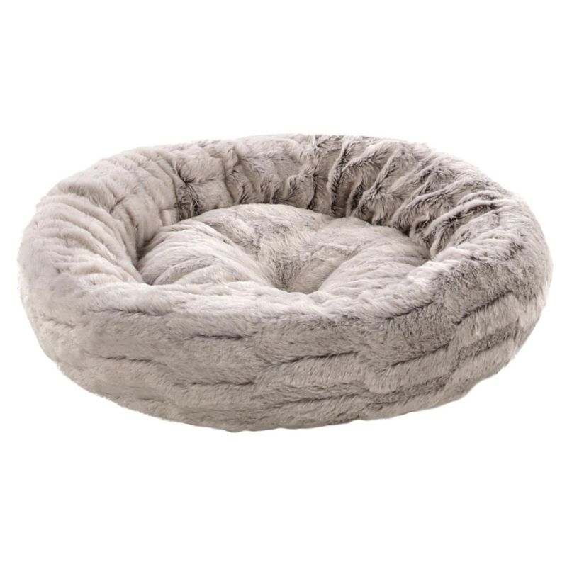 Flamingo - Coussin rond élégance gris ø 50 cm pour petit chien