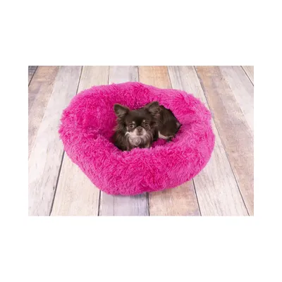 Coussin KREMS rond rose anti stress ø 50 cm pour chiens