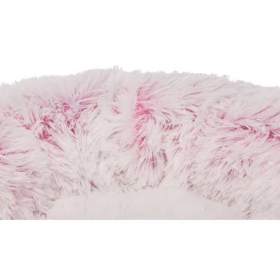 Lit Harvey rond couleur blanc rose ø 50 cm, pour chat et petit chien .