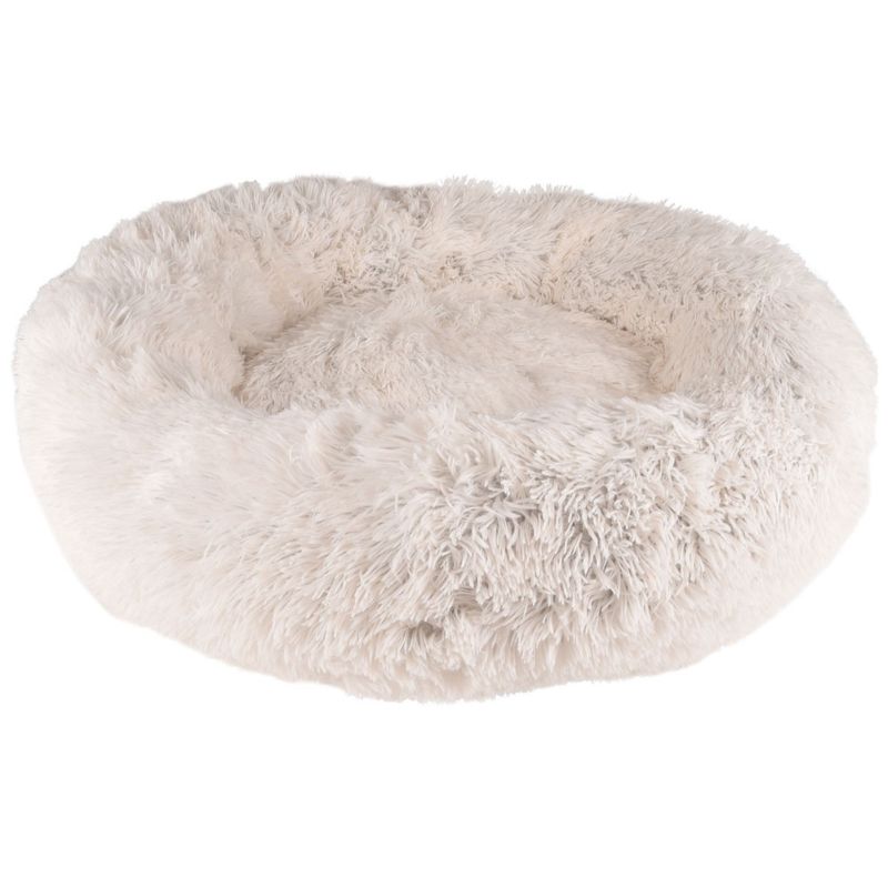 Flamingo - Coussin KREMS rond ø 70 cm anti stress couleur blanc pour chiens
