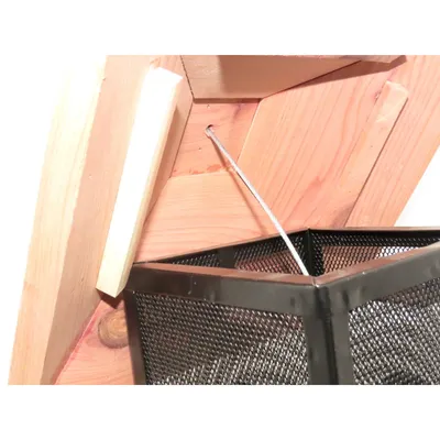 animallparadise - Mangeoire silo à noix, bois métal grille 22 x 22 x 32 cm