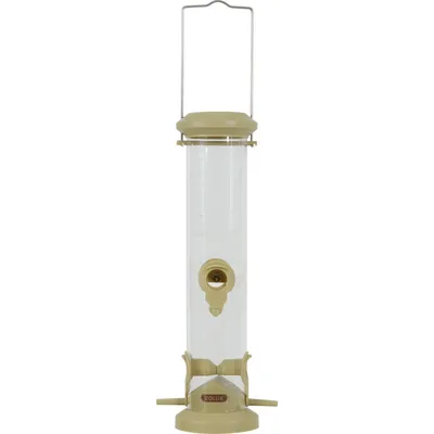 Mangeoire silo à graines, vert, hauteur 44 cm pour oiseaux
