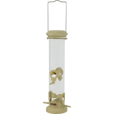 Mangeoire silo à graines, vert, hauteur 44 cm pour oiseaux