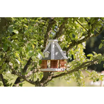 Mangeoire chalet à suspendre ø 36 cm pour oiseaux